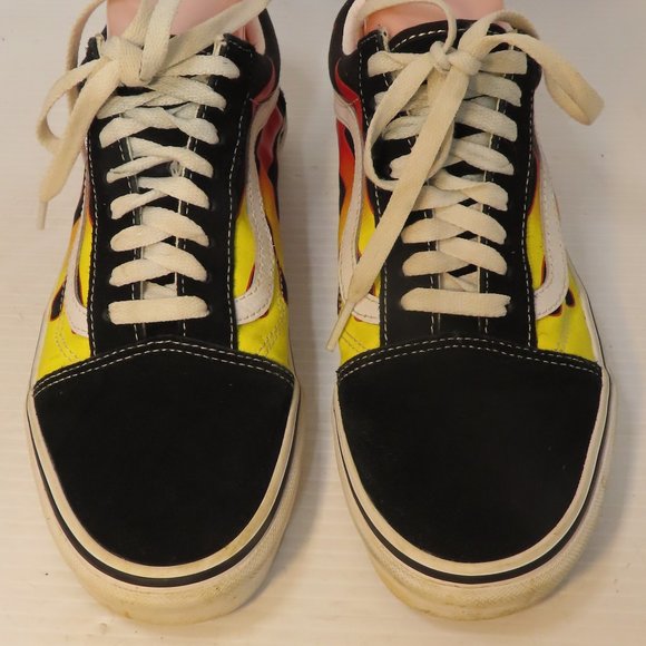 Men s Women s VANS Flame Old Skool suede low rise sneakers M/8 W/9.5 - Picture 3 of 13
